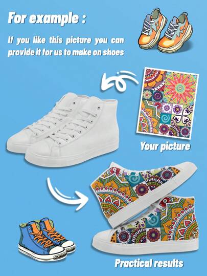 1 par Custom High Top Tyg Skor, Customized Image Sneakers, Custom High Top Sneakers, Customized Canvas Shoes, Photo Sneakers, Skräddarsydda Sneakers för män och kvinnor, Unika sport- och fritidsskor, Presenter till Groomsmen, Jubileum, Alla hjärtans dag, Födelsedagar, Bröllop, Bästa vänpresenter, perfekta för mamma/pappa/henne/honom/flickvän/pojkvän/fru/man/vän.