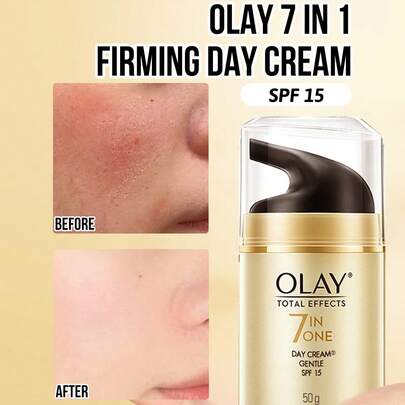 Olay 7 In 1 Firming Day Cream, Firming, Skin Tightening, UV Defense, Age Spot Fading, Moisturizing, Illuminating, 1pc 50g 1.75 Oz, SPF 15, Sun Protection Level, Cream Texture, Easily Absorbed