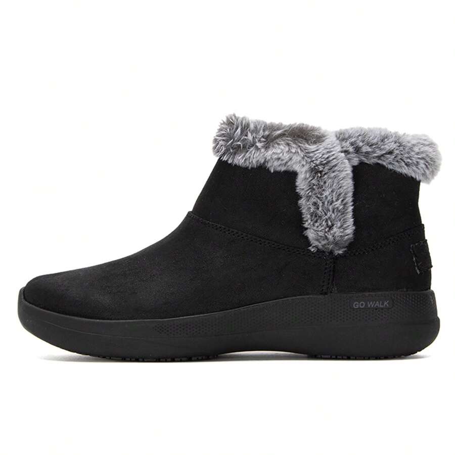 Skechers 1 件女士黑色保暖内衬中筒雪地靴，款式编号 144660-BBK - 全黑色 - 查看 1