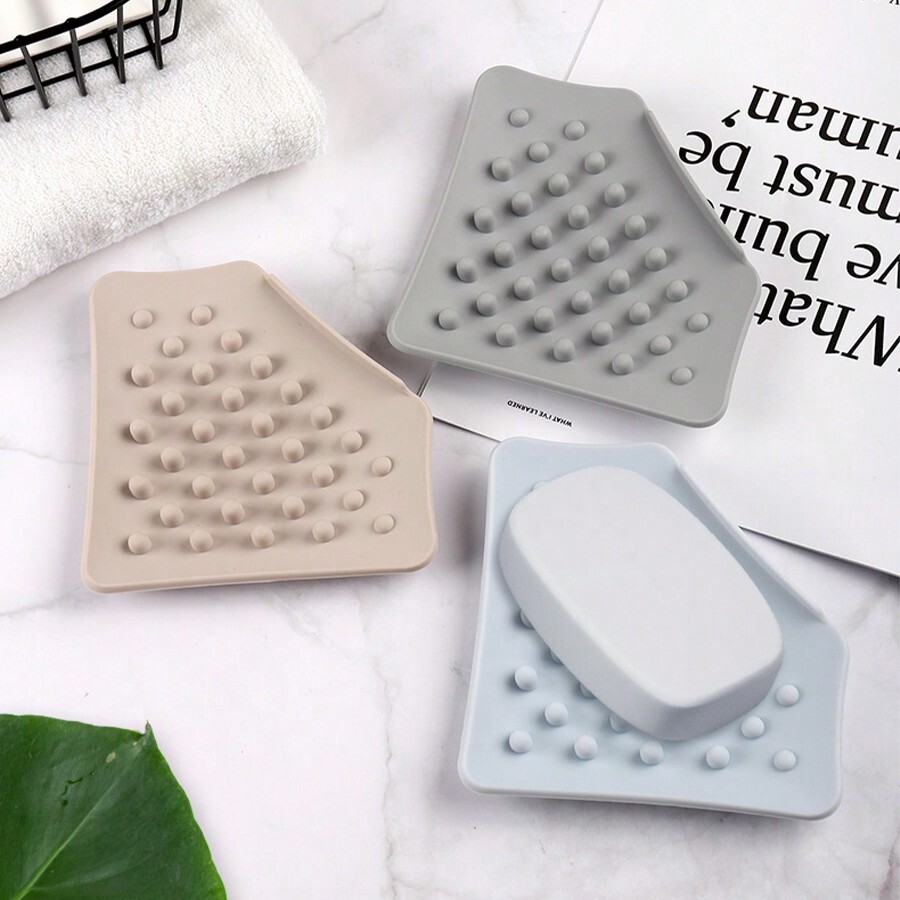 1pc Creative Household Soap Dish, Bathroom Soap Drainage Mat, Vanity