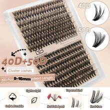 Bộ nối mi tự làm Beeutemaker Volume Lash Clusters 40D+50D D Curl Mi riêng lẻ Bộ nối mi Bộ nối mi dày 280 chiếc Mi chùm mỏng Nhíp nối mi - Nhiều màu - Xem 5