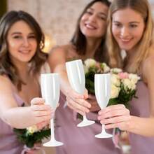 Ly thủy tinh đựng rượu vang tiệc ngoài trời dày, ly cocktail sâm panh, cốc trong suốt, cốc có thể tái sử dụng cho sự kiện tiệc cưới, quà tặng ngày lễ tình nhân - Nhiều màu - Xem 9