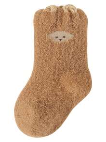 1 đôi tất cổ cao cổ dày thiết kế tai động vật dễ thương mùa đông cho trẻ sơ sinh/trẻ mới biết đi - Nhiều màu - Xem 8