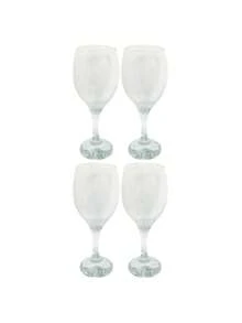 Set Of 4 Transparent Wine Glasses 410ml Glass - trắng - Xem 1