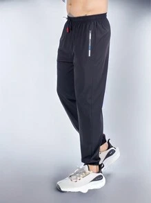 Iced Fabric Pants With Zipper Pockets