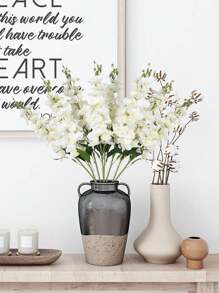 2pcs Artificial Hyacinth Violet Flower, Long Stem Hyacinths Fake Flowers For Wedding Home Outdoor Floral Arrangements Centerpieces Table Decorations  ﻿ - trắng - Xem 2