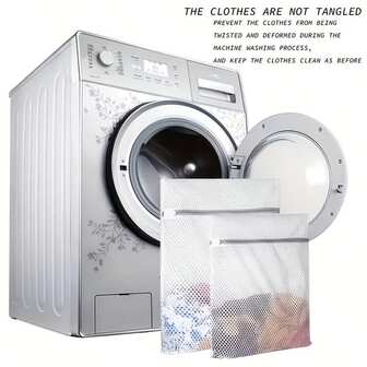 1pc Premium Honeycomb Mesh Laundry Wash Bag With Zipper, For Delicate Garments Protection In Washing And Drying