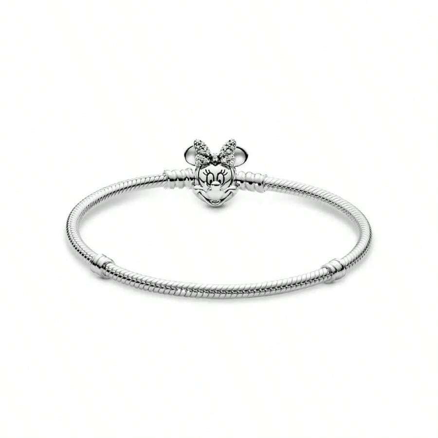 Pandora | Pulsera con cadena tipo serpiente, broche de con circonitas cúbicas y pavé de - Plateado - Ver 1