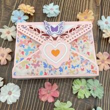zhuzijian 3D Envelope Die Cuts Box Metal Cutting Die Set Flower Chocolate Gift Holder Scrapbooking Die-Cut Embossing DIY Paper Craft Holiday Greeting Home Decor