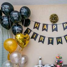 8/16 件生日黑色气球趣味派对配件虐待生日气球 - 8 个不同趣味攻击性气球（适合她/他），圣诞节 - 黑色 - 查看 5