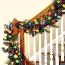 1pc Solar Christmas Lights, 50 LED/100 LED/200 LED/300 LED 8 Modes Outdoor Christmas String Lights, Waterproof Solar Fairy Lights For Christmas Tree, Fence, Holiday, Party, Balcony, Christmas Decor - Multicolor - 彩色 - 查看 7