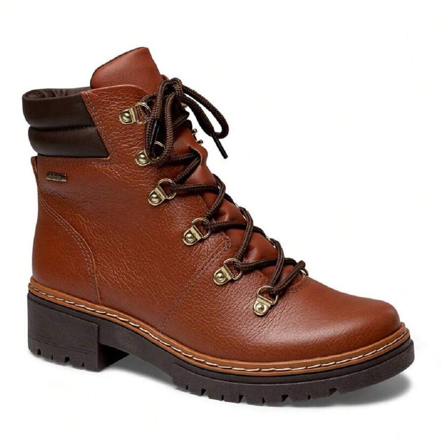 Dakota Harlyn Leather Combat Boot G5922 Cognac - 棕色 - 查看 1