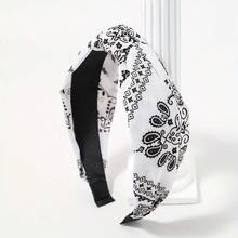 1 chiếc khăn Bandana họa tiết Paisley Bohemian cổ điển dành cho nữ - Băng đô Bandana thắt nút bản rộng, nút thắt chun ở trên, chống trượt - Nhiều màu - Xem 13
