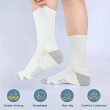5 đôi/bộ tất thể thao, tất chạy bộ có đệm, tất thể thao ngoài trời thoáng khí - Nhiều màu - Xem 6