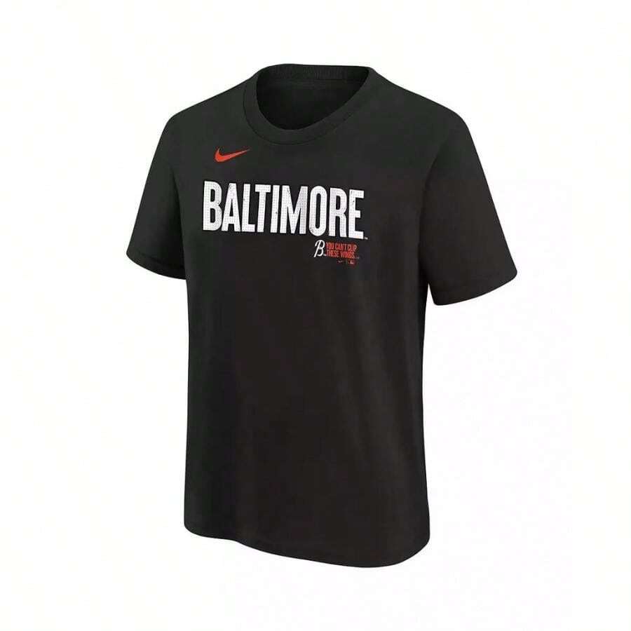 Nike Big Boys And Girls Jackson Holliday Black Baltimore Oles City