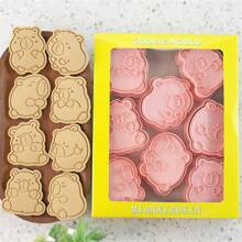 Set de 8 cortadores de galletas en forma de capibara en estilo de dibujo animado, moldes para galletas de mantequilla DIY, herramientas de repostería y fondant para hornear
