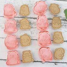 Set de 8 cortadores de galletas en forma de capibara en estilo de dibujo animado, moldes para galletas de mantequilla DIY, herramientas de repostería y fondant para hornear