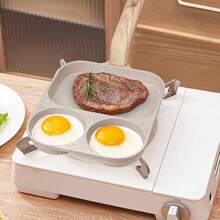 3-In-1 Non-Stick Multipurpose Frying Pan For Meats And Omelets - A632 - Màu be - Xem 7