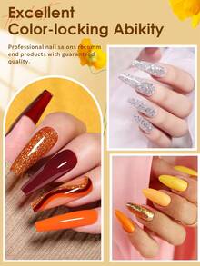 Bộ làm móng bột Acrylic 12 màu của CHOSEOS: Bột Acrylic màu cam, đỏ, nhũ và trong suốt cho nghệ thuật làm móng 3D và nối móng kiểu Pháp - Món quà hoàn hảo cho phụ nữ - Nhiều màu - Xem 2