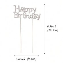 Decoración para tarta de cumpleaños (Plateado)