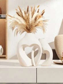 Resin Vase 2 Pieces A Set Of Modern Home Decor Hollow Bohemian Vase Living Room Center Table Wedding Decor (Snuggle) Best Gifts Birthday Graduation