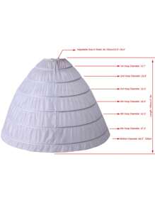 Full A-Line 6 Hoop Petticoat For Women Underskirt Slip Crinoline For Bridal Dress PT06 Fall Clothes For Women