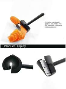 1个手动螺旋蔬菜切片器，一款紧凑易用的蔬菜去皮切片工具，适用于雕刻水果和蔬菜。