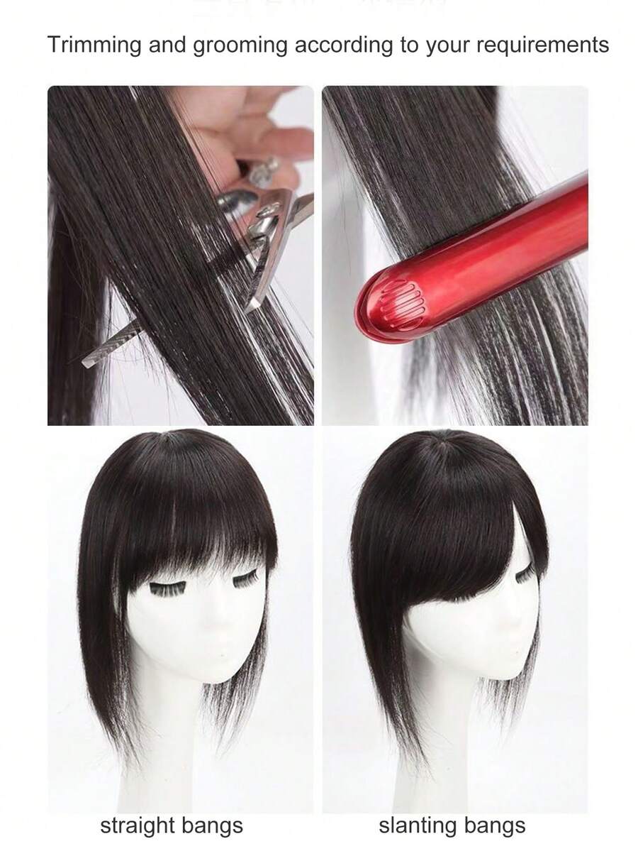 8 Inches/12 Inches Hair Topper Fake Hairpiece 3 Clip In One Piece