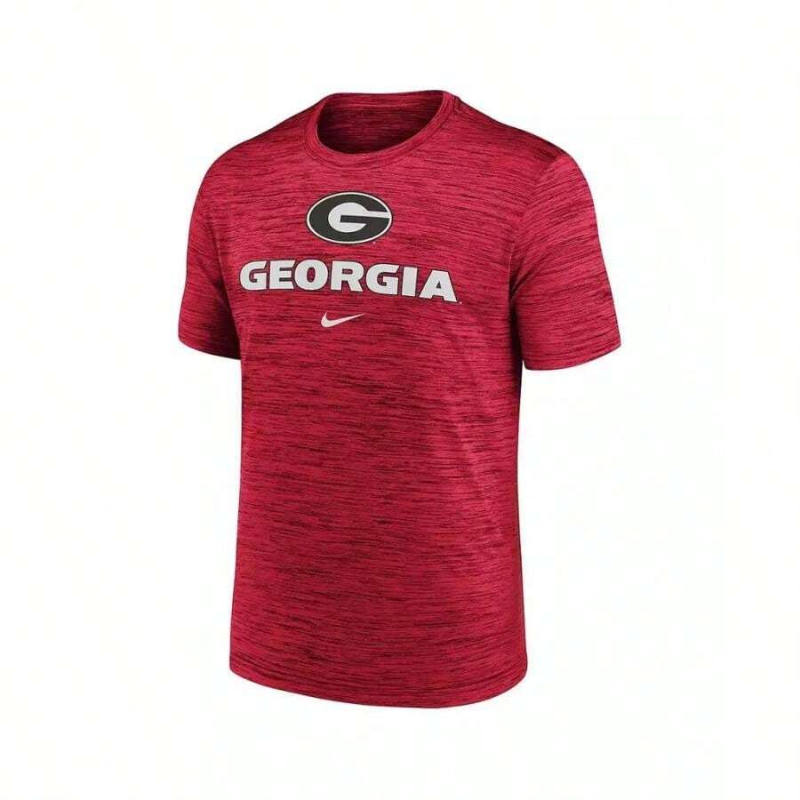 Nike Men's Gia Bulldogs Primetime Velocity T-Shirt - Red - View 1