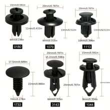 Set de 190 piezas con 6 tamaños de clips de plástico para automóviles, surtido de clips para paneles, parachoques y carrocería - 190 piezas - Ver 5