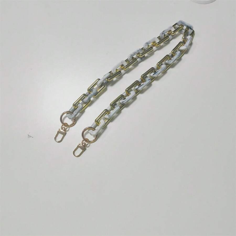 Retro Single Shoulder Diagonal Cross Chain With Tortoiseshell Leopard