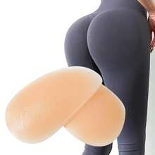 1 Pair Fake Buttocks Silicone Buttock Pads Buttock Enhancement Buttock Shaping Buttock Insert Pads Ski Cushioning Silicone Pads Beige