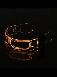 1 Pair Colorful LED Glowing Glasses, Cyberpunk Sci-Fi Style Glasses For Party, Bar, Rave, Atmosphere, Flashing LED Eyes, Party, Music Festival, Techno