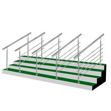 Froadp Stainless Steel Handrail 80/100/120/150/160/180cm Indoor And Outdoor Stair Railing With 2 Posts Balustrade For Stairs, Terraces, Balcony (With 0/2/3/5 Crossbars) - 120 cm - 2 Cross Bars - View 5