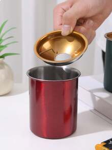 1 cái gạt tàn bằng thép không gỉ dùng cho phòng khách, văn phòng - Nhiều màu - Xem 3