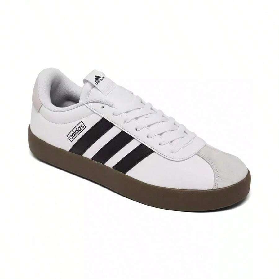 Adidas Men's VL Court 3.0 Casual Sneakers From Finish Line - 白/黑/灰 - 查看 1