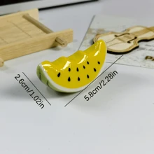 1/3/6PCS Watermelon Shape Chopstick Holder Spoon Rest, Tomato Shape Chopstick Holder Spoon Rest, Table Decoration, Kitchenware, Perfect Holiday Gift, Birthday Party Gift For Boys And Girl