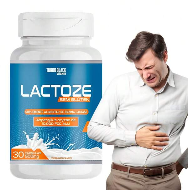 Lactoze 10000 Fcc Alu 60 Cáps Intolerência A Lactose