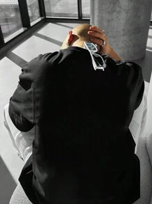 Hombres Casual Deportes Verano Fútbol Niños Alfanumérico Impreso Suelta T Shirt - Negro - Ver 2