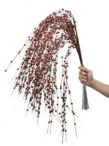 4 CÁI Nhân Tạo Flash Berry Thân Cây Hạt Trang Trí Thanh Sáng Rực Rỡ Cây Thông Noel Bình Hoa Ngày Lễ Cưới Tiệc Giáng Sinh Lễ Tạ Ơn Trang Trí Nhà Tự Làm (Màu Cà Phê) - Cắt cành Giáng sinh màu nâu - Xem 7