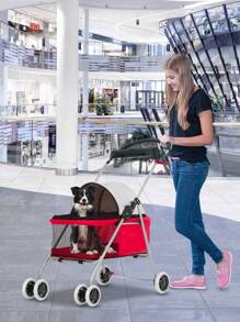 Pet Products Stroller, Pet Stroller For Small To Medium, Folding Lightweight Cat Stroller