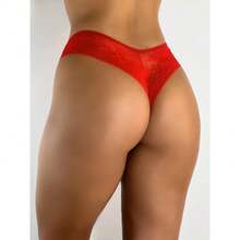 3-Piece Glamour Tulle Thong Set With Sexy Lace - Trong sáng - Xem 2