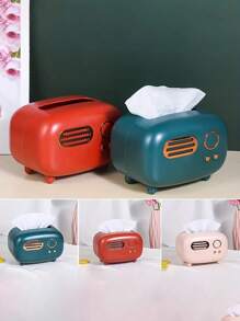 1pc Vintage Rectangular Tissue Box Holder - Adds A Touch Of Color To Your Home Or Office With This Unique Storage Box!Kitchen, Christmas, Christmas Gifts, Christmas Table Decorations, Christmas Decor, Room Decor, Home Decor, Wedding Decor, Flowers, Storage Box, Home Stuff, Table, Home Decorations, Home Organization And Storage, Room Decor, Room Decor Bedroom, Kitchen Accessories, Kitchen Tools, Organizer Kitchen, Travel, Holiday,Tissue Box Holder,Napkin Holder,Festival Family Gathering,Kitchen Dining Table DecorFor Home Kitchen Bedroom Living Room Dining Room, Home Decoration Accessories, Decorative Box,Women Wedding Gift,Summer Travel Holiday Festival Must-Have - Multicolor - View 3