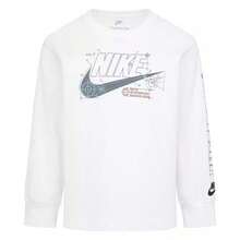 Nike Little Boys Future Utility Graphic Long-Sleeve T-Shirt - 001白色 - 查看 2
