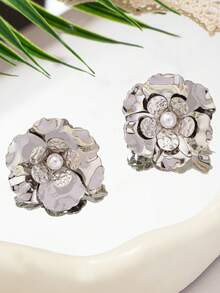 1 套 3 件时尚 2024 新款复古花卉项链耳环戒指套装，精致优雅奢华项链珠宝套装，时尚百搭配饰，适合女性派对和日常穿着 - 首飾套裝 - 查看 9