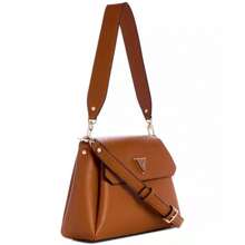 Bolso de hombro con solapa Sora Girlfriend de GUESS - Coñac - Ver 3