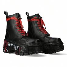 New Rock Punk Platform Leather Boots-WALL126CCT-C1 - 黑色 - 查看 2