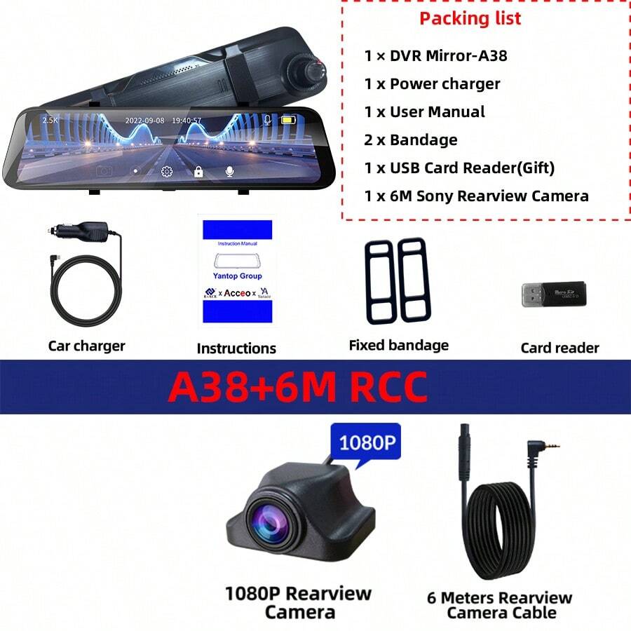 Dashcam Touch Gps Wifi Touch 12 Inch Night Vision Car Dvr Dash Cam