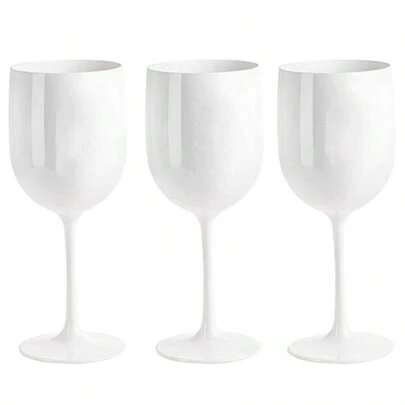 大号白色和粉色可重复使用塑料香槟杯，适用于新年派对、圣诞节、鸡尾酒会和品酒活动 - 耐用而优雅的派对用品