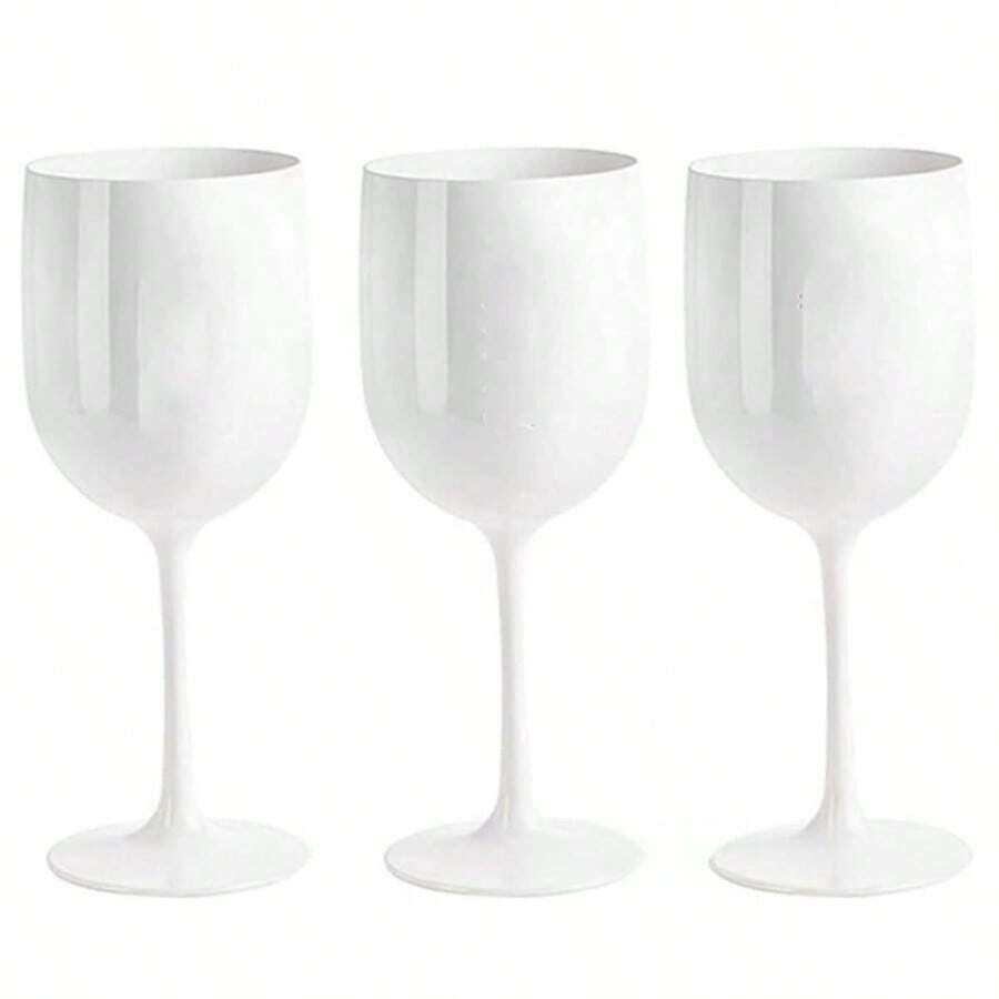 Große weiße und rosa wiederverwendbare Plastik Champagnergläser für Silvesterpartys, Weihnachten, Cocktailpartys und Weinverkostungen - langanhaltend und elegantes Partyzubehör